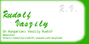 rudolf vaszily business card